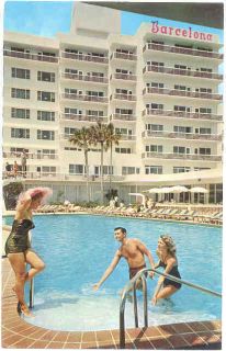  FL Miami Beach Barcelona Hotel C 1960 Postcard