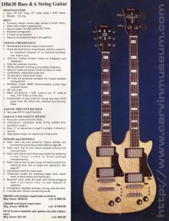  1977 DB630 Double Neck 6 String Guitar 4 String Bass RARE