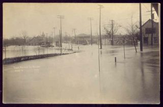  ,Ohio 1913 Flood Real Photo East Market Street Bridge Disaster 9d99