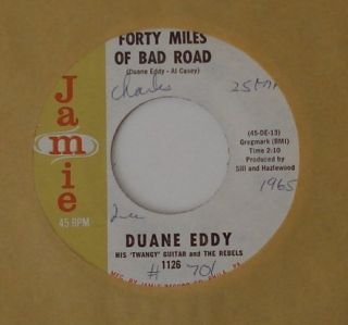 Duane Eddy Forty Miles of Bad Road Jamie Guitar 45