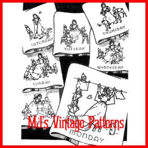 Vintage Embroidery Pattern Snow White Dow