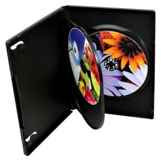  14mm Triple 3 in 1 DVD Storage Case, hold up to 3 CD/DVD Media disk