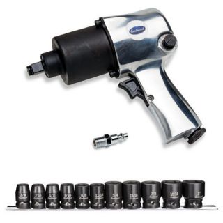 Eastwood 1/2 Drive Twin Hammer Air Impact Wrench & 11 Pc SAE Impact