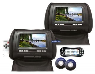 Black GX7108 XO Vision 7 Headrest TV Monitor DVD Games