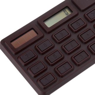  Smell Solar Powered Mini Pocket Calculator Coffee Color