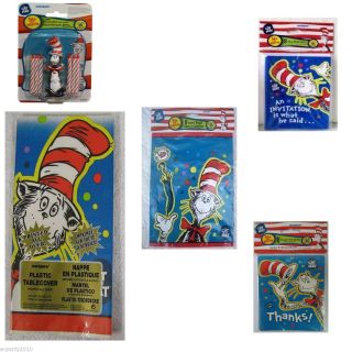 Dr Seuss Cat in The Hat Party Supplies Create Your Own Set w Free