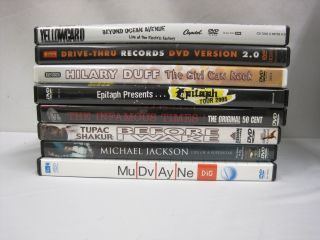 DVD Music Lot 8 Lot Collection Mudvayne Tupac Michael Jackson
