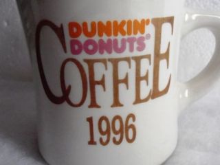  Dunkin Donuts Coffee Bean Heavy Ceramic Mug Cup 2 Sided Logo