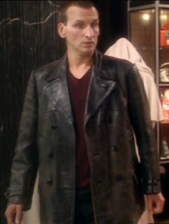Dr Who TV Series Eccleston Black Original Leather Jacket Coat All