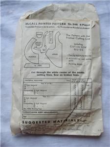 For auction, from an estate is a vintage McCall sewing pattern, #248.