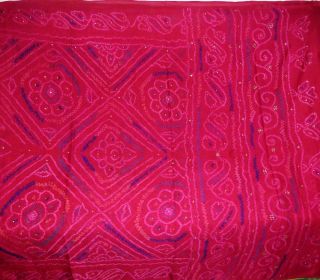  100 Pure Real Silk Soft Fabric Sari Tie Dye Bandhini Saree