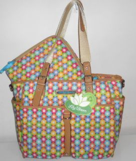 LILY BLOOM ECO FRIENDLY TRAVEL TOTE BAG W PADDED TECH CASE RECYCLED