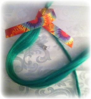 NEW GREEN DREADLOCK EXTENSIONS CROCHETED DREADS FREE BEAD FREE