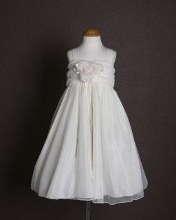 White Elegant Embroidered Day Mesh Girl Dress 2 4 6 8