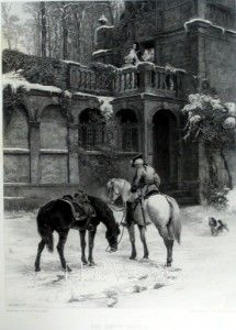  The Empty Saddle by Samuel Edmund Waller Antique Print 1881
