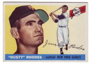 1955 Topps 1 Dusty Rhodes New York Giants