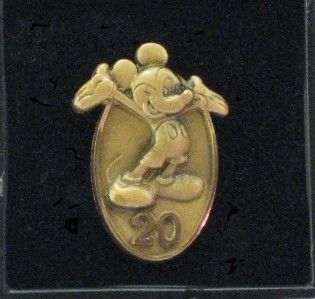 Disney MICKEY MOUSE 20 Year Service Cast Member Pin *RARE* Employee