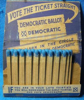  WV Cleve Bailey for Congress C 1948 w C Marland Matches Norsv