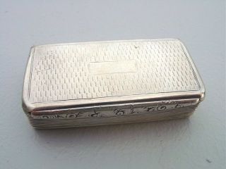 Antique Sterling Silver Georgian 1830 Snuff Box Edward Smith
