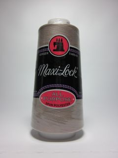 Maxi Lock Polyester Serger Thread 3000 Yard Cone Solid Beige Brown