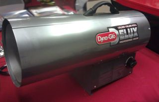 dyna glo delux torpedo 150k btu portable propane forced air heater RMC