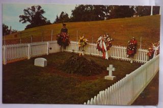 Old 1960s Postcard Grave John Kennedy JFK Arlington VA
