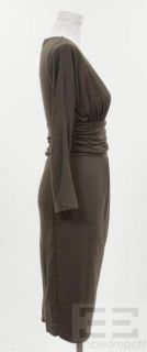 Dsquared2 Brown Jersey Knit V Neck Dress Size Medium