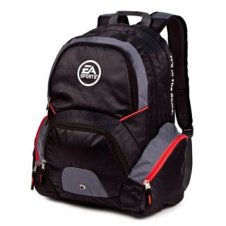 NEW EA Sports Hat Trick Laptop Backpack  Black/Silver  