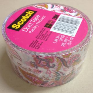   Colored Duct Tape Pink Paisley Paisley Princess Duck tape Pink White