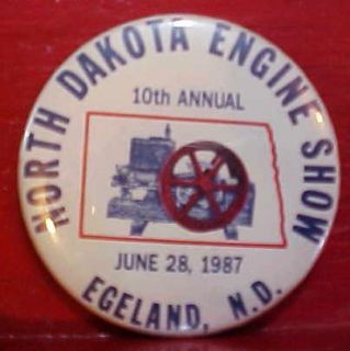 1987 Egeland ND North Dakota antique Engine Show vintage souvenir pin