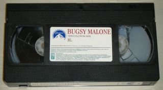 Bugsy Malone VHS Movie Paramount 1976 Jodie Foster Scott Baio Florrie