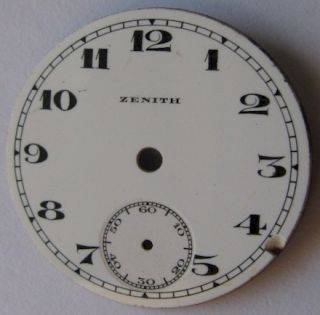 Dial Watch Zenith 26 7 mm in Porcelain Damaged at 4 HR
