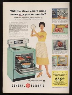 1959 ge general electric turquoise range ad