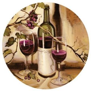 Electric Stove Top Range Round Burner Covers Wine Bottle Grapes Winery