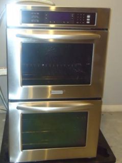 KITCHENAID 30 DOUBLE ELECTRIC WALL OVEN STAINLESS KEBS207SSS 2