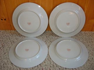 Set of 4 Noritake Dinner Plates Blue Hill 2482 Contemporary Fine China