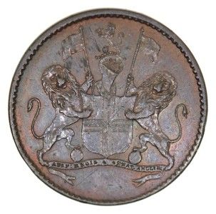Saint Helena British East India Company Half Penny 1821 RARE Nice