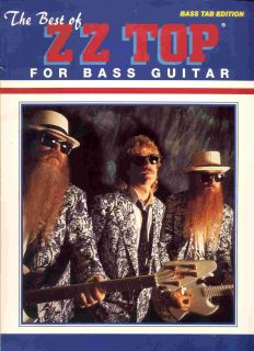  Best Song Book Bass Guitar Tab Tablature 1992 Dusty Hill Zztop