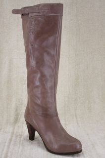  Leather Convertible Cuff High Heel Boots 7 5 $580 Elefante Grey