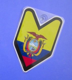 JDM Driver Badge Ecuador Ecuadoran Car Decal Flag not Vinyl Sticker