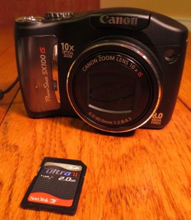 Canon PowerShot SX100 Is 8 0 MP Digital Camera Black