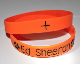 Ed Sheeran Plus Bright Orange Silicone Wristband Bracelet Think