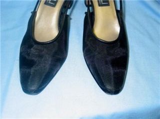 Van Eli Black Mesh Slingback Heels Size 8 5 N
