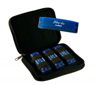 Hohner Blue Ice Harmonica Pack 3 Harps Key C D G Includes Case Bip