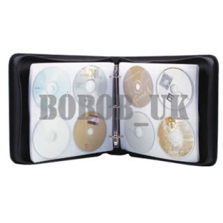  500 cd dvd storage case carry holder leather wallet 1 years warranty
