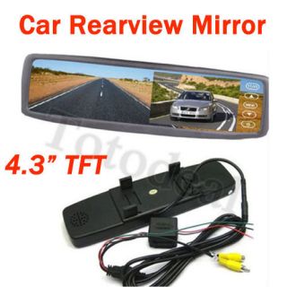  Rear View Mirror Monitor for DVD VCR GPS Reverse Backup Camera
