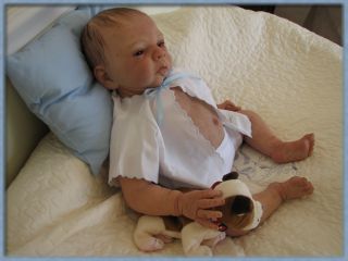  Baby Boy Reborn Doll with Human Hair New Elise Sculpt by Natali Blick