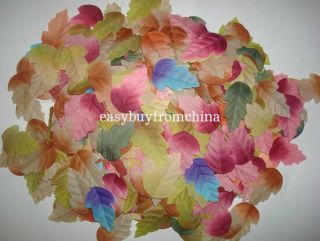 1000 Mixed Autumn Fall Silk Leaves Artifical Foliage Maple Wedding