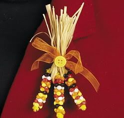  Corn Beaded Pin Craft Kit Thanksgiving Autumn Harvest Jewelry