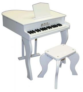New Schoenhut Kids 37 Key Elite Baby Grand Piano White